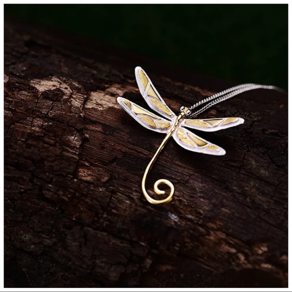 Artisan Handmade 925 Silver Dragonfly The Zarrah Necklace - Picture 3 of 5